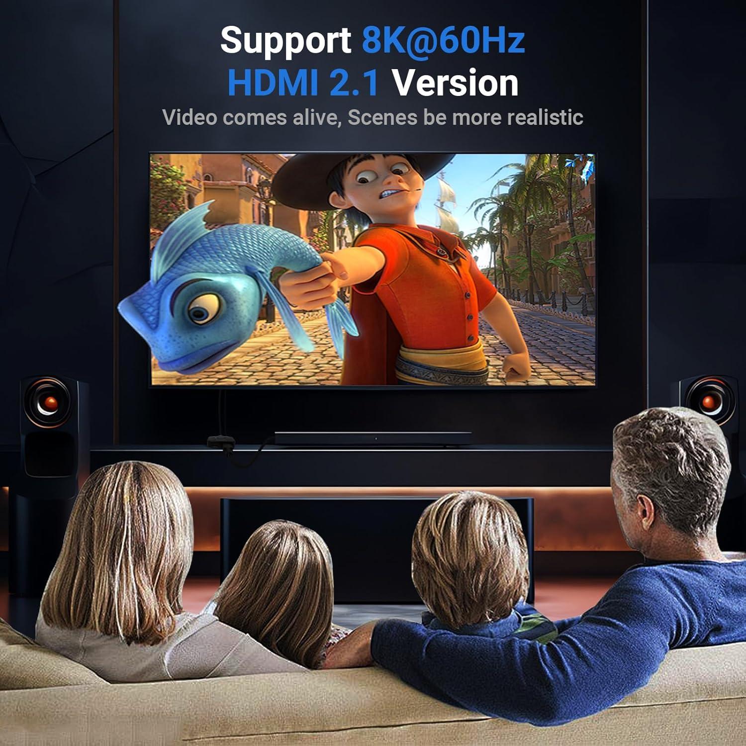 Conmutador HDMI 2.1 DGODRT 8K 60Hz 48Gbps Bidireccional