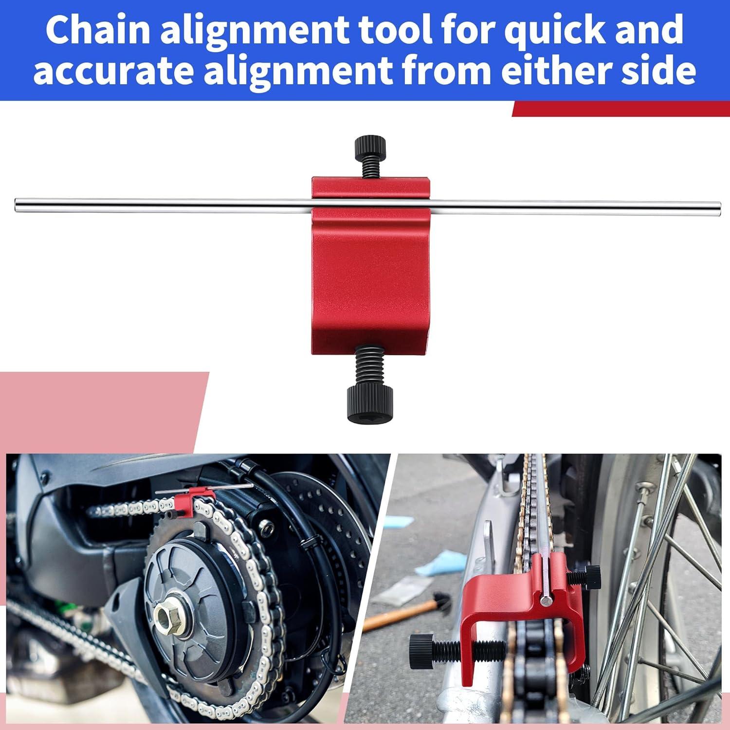 Herramienta de Alineación de Cadena Dunkive para Motocicletas