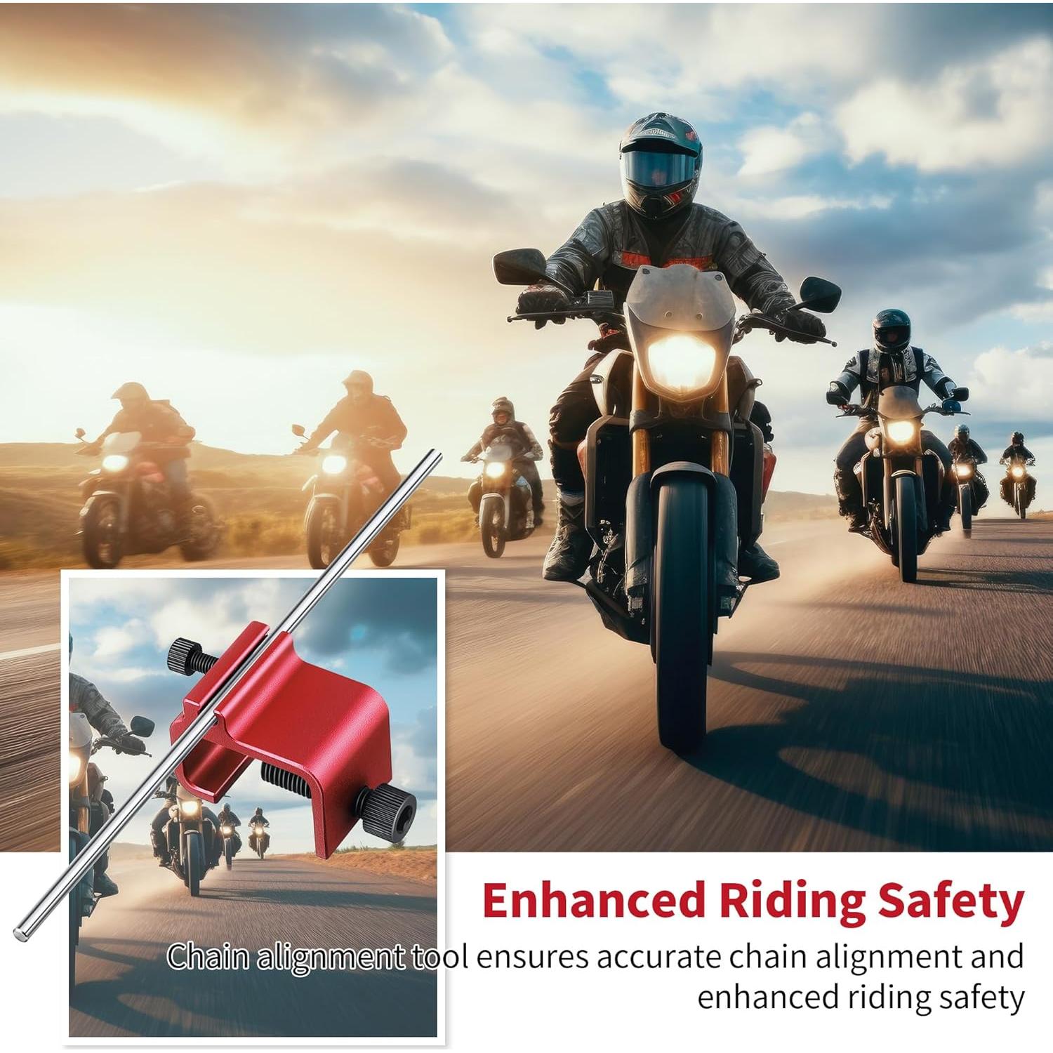 Herramienta de Alineación de Cadena Dunkive para Motocicletas