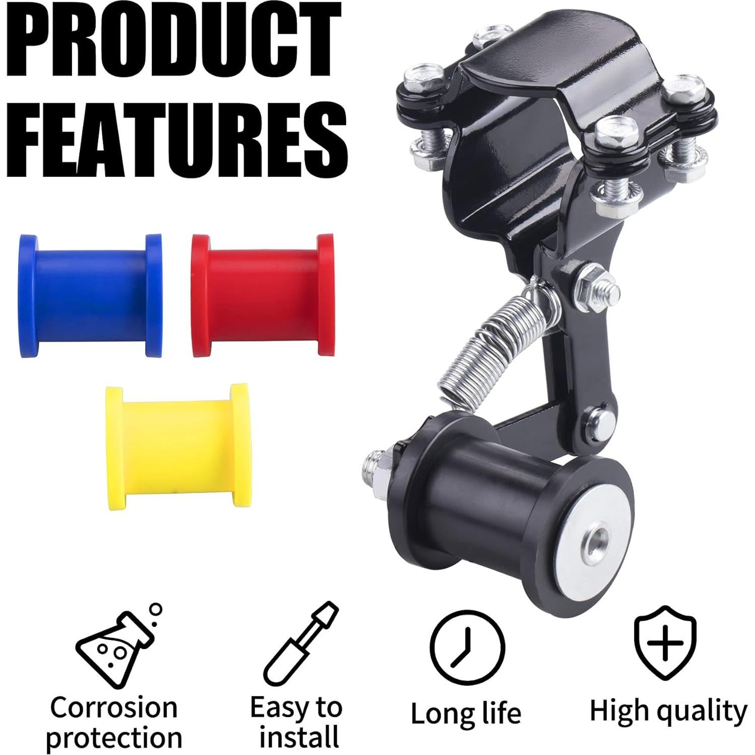 Guía de tensores de cadena motocicleta CNCMOTOK universal 3 ruedas