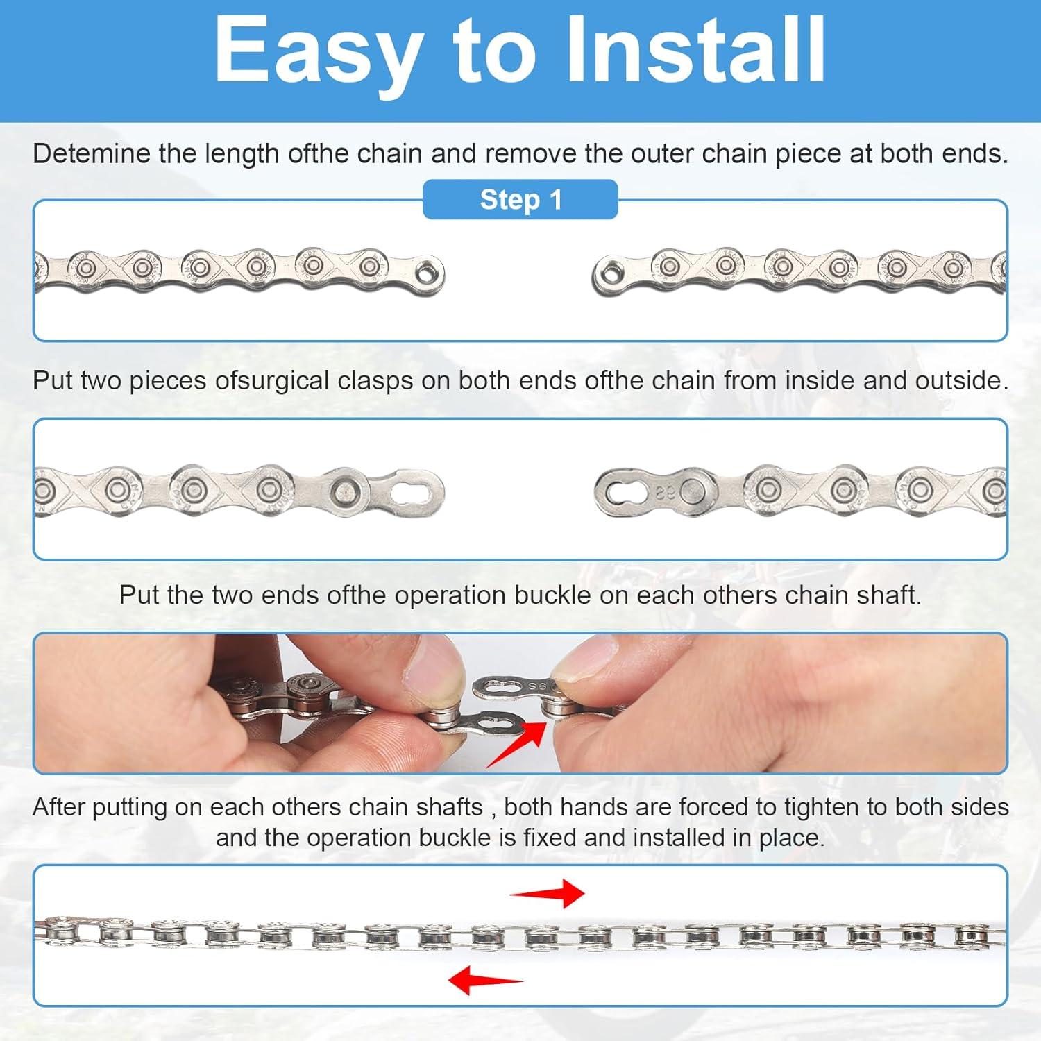Cadena de Bicicleta HUFATWINS 8/9/16/18/24/27 Velocidades 116 Enlaces