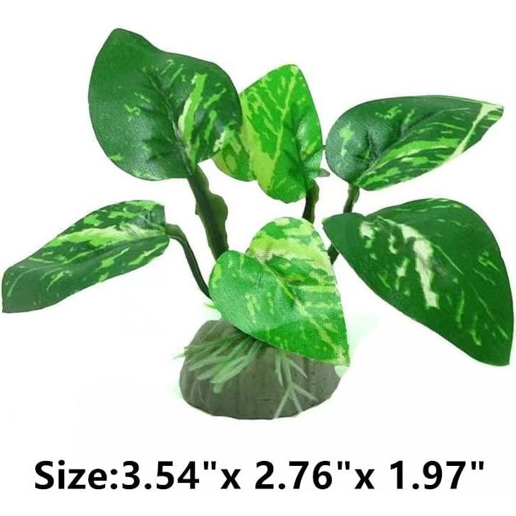 Plantas de Seda para Acuario EDGCTYU - 4PCS Hierbas Verdes
