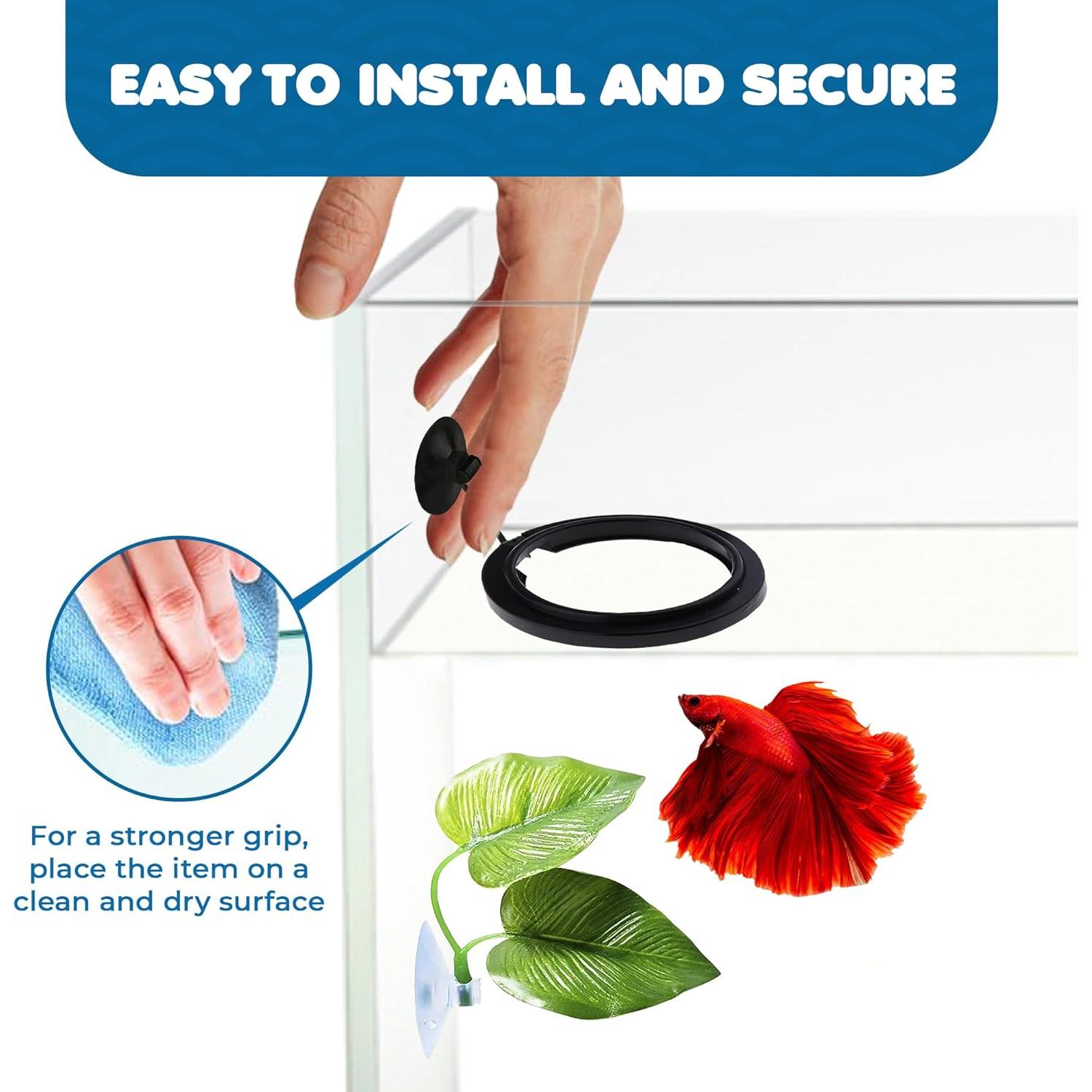 Hamacas de Hoja y Anillo Betta SunGrow - 2 Almohadillas y Alimentador