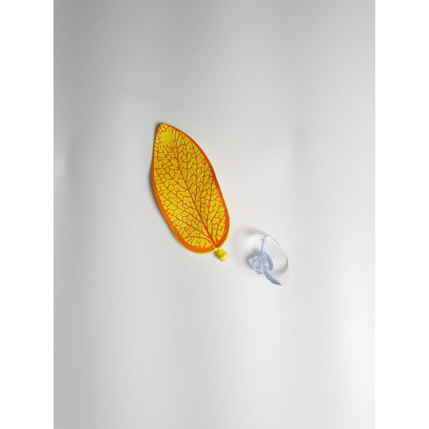 Hoja de Planta Artificial Betta Hammock 3 Pcs Amarillo