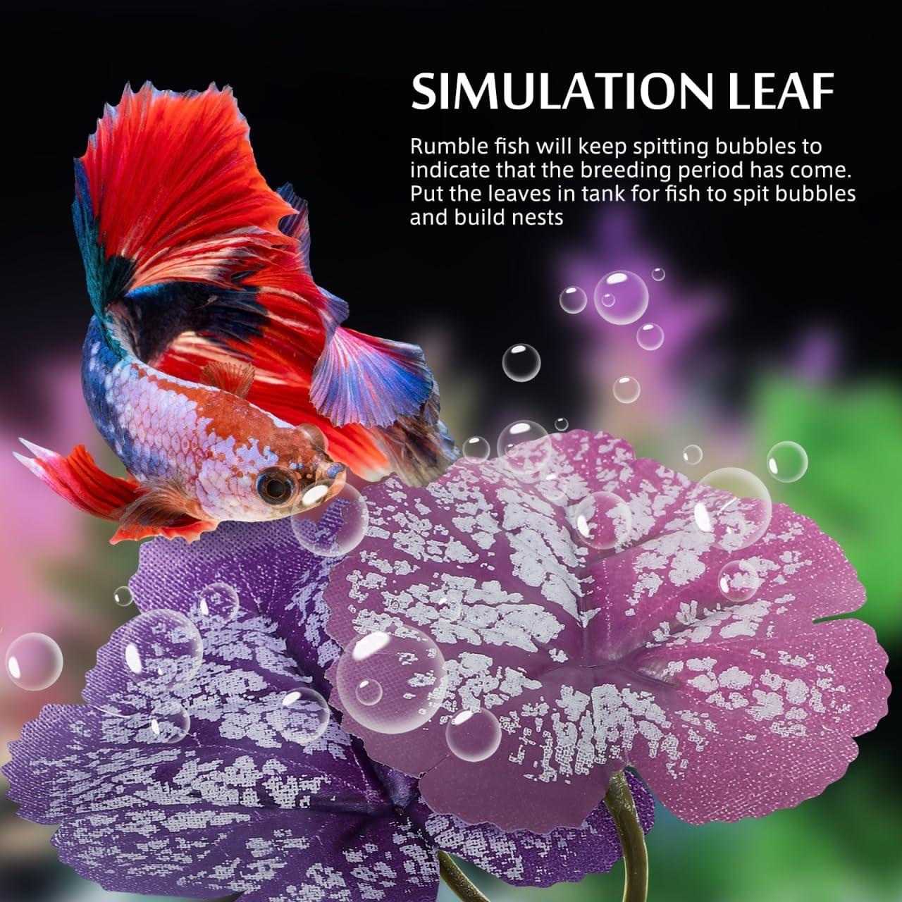 Hamaca para Betta Balacoo 2 Pcs Hoja Acuática con Ventosa