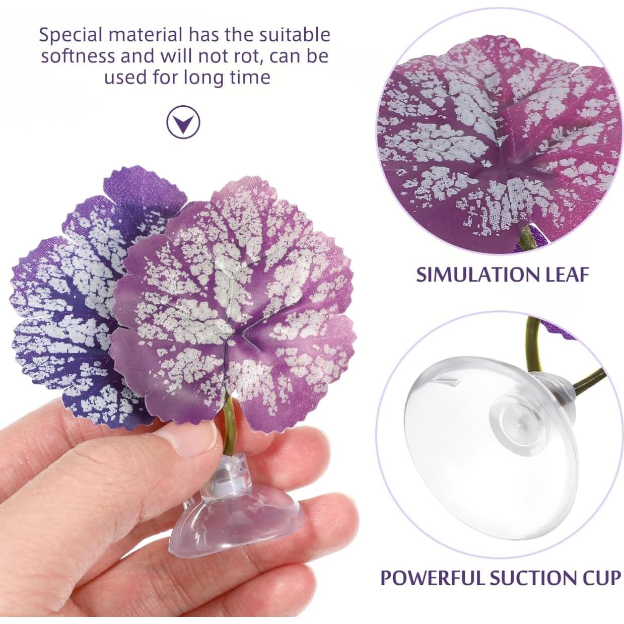 Hamaca para Betta Balacoo 2 Pcs Hoja Acuática con Ventosa