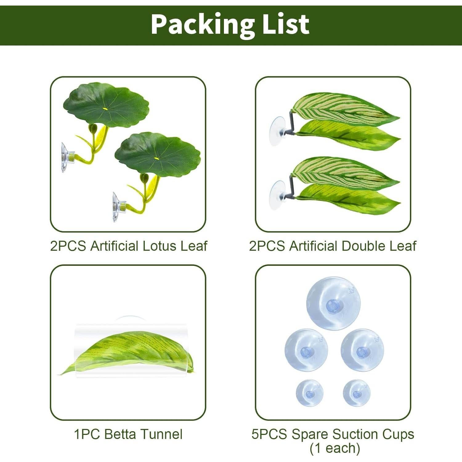 Juego de Accesorios para Acuario Betta BaoZqua 5 Piezas