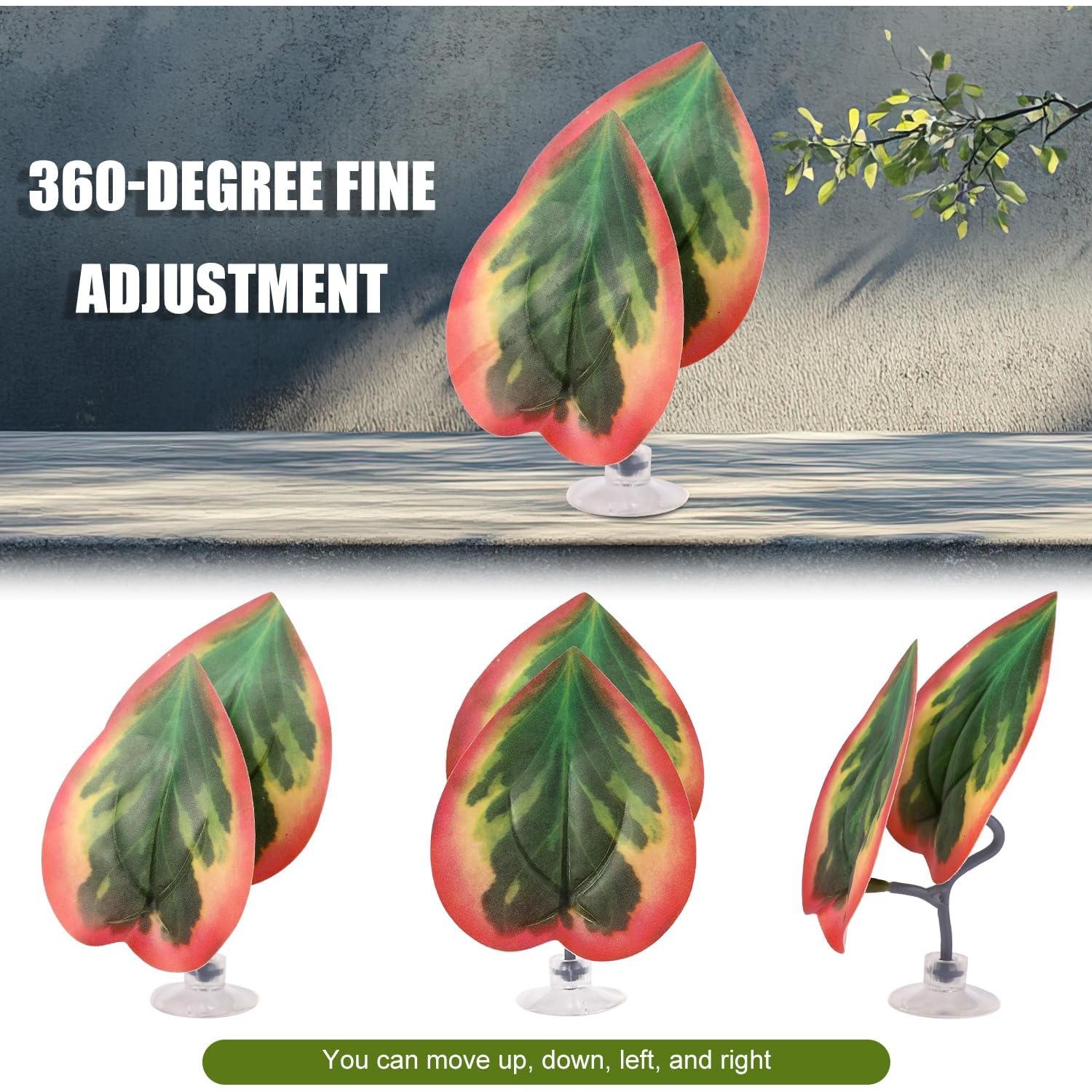 4 Hamacas de Hoja para Betta Lyreh - Decoración Acuario Verde Marrón