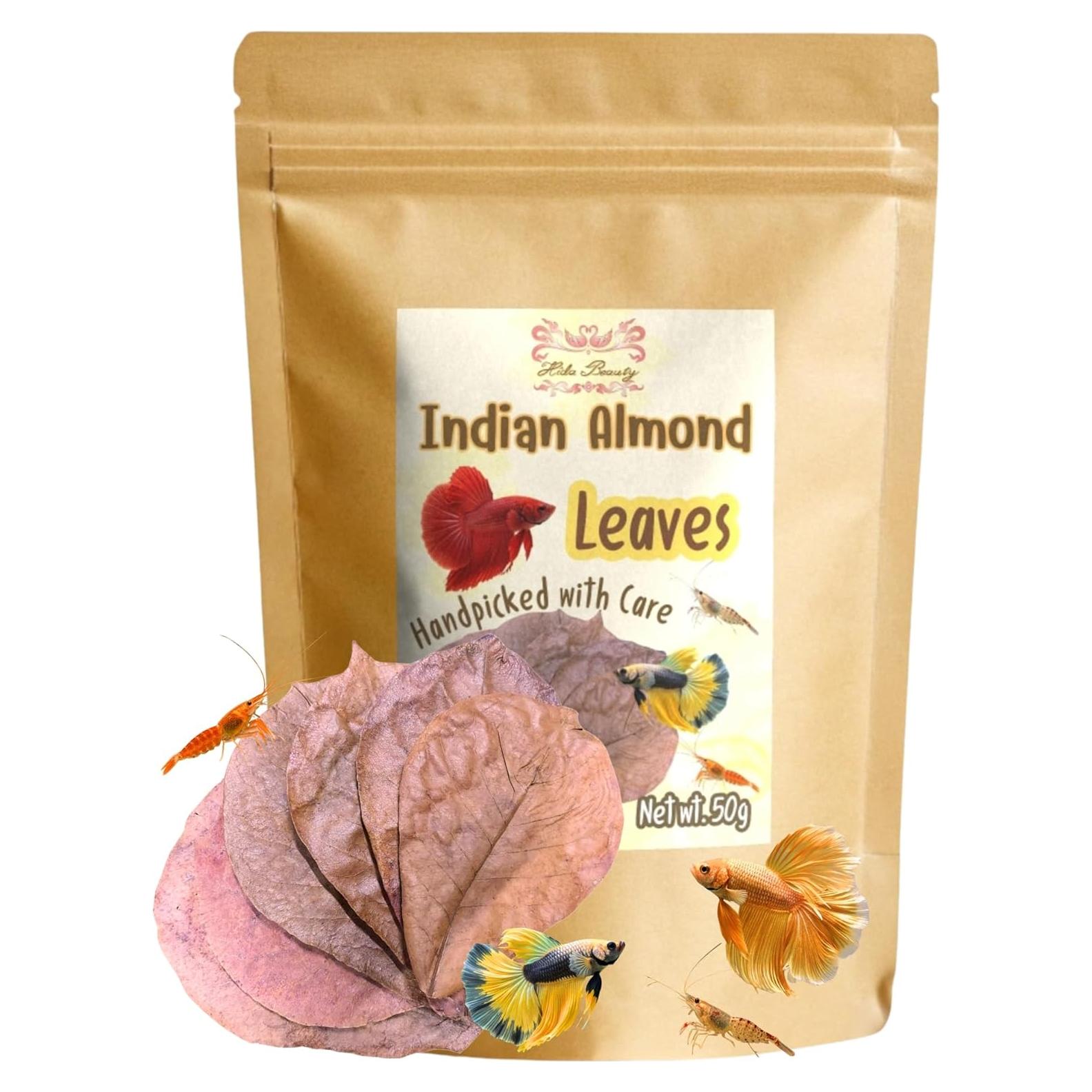 Hojas Secas de Almendra India Hida Beauty 50g para Acuario