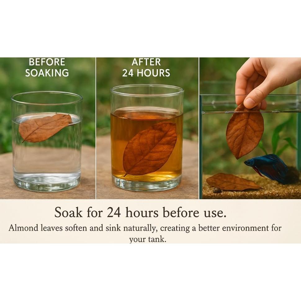 Hojas Secas de Almendra India Hida Beauty 50g para Acuario