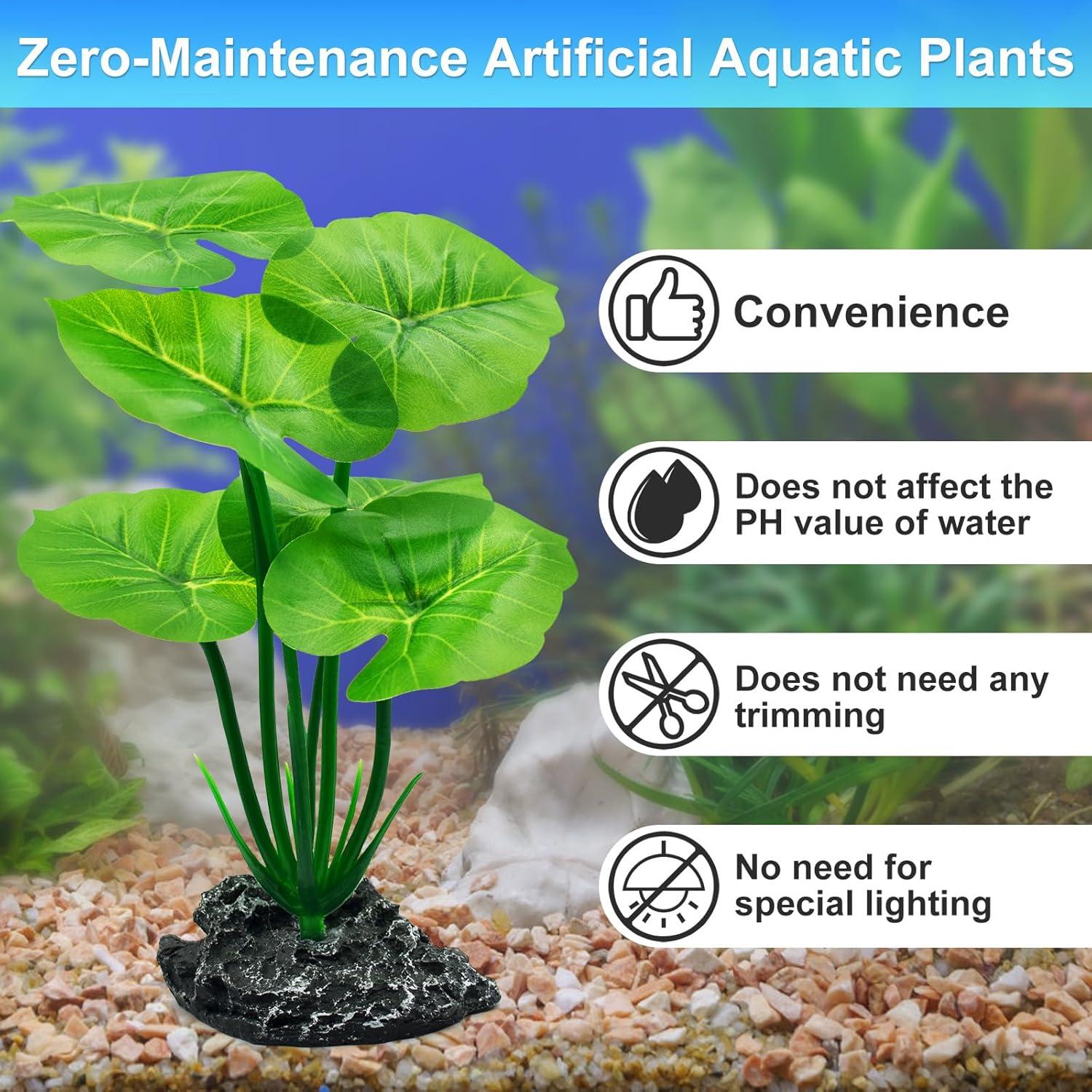 Plantas Artificiales para Acuario Uoiispet - 2 Unidades Verde