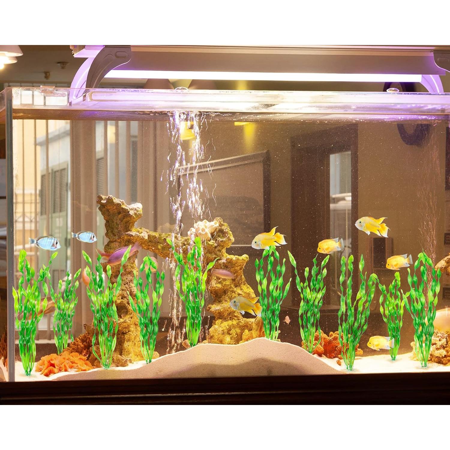 Plantas de Acuario Artificiales MyLifeUNIT 10 Piezas Verde 30.48cm