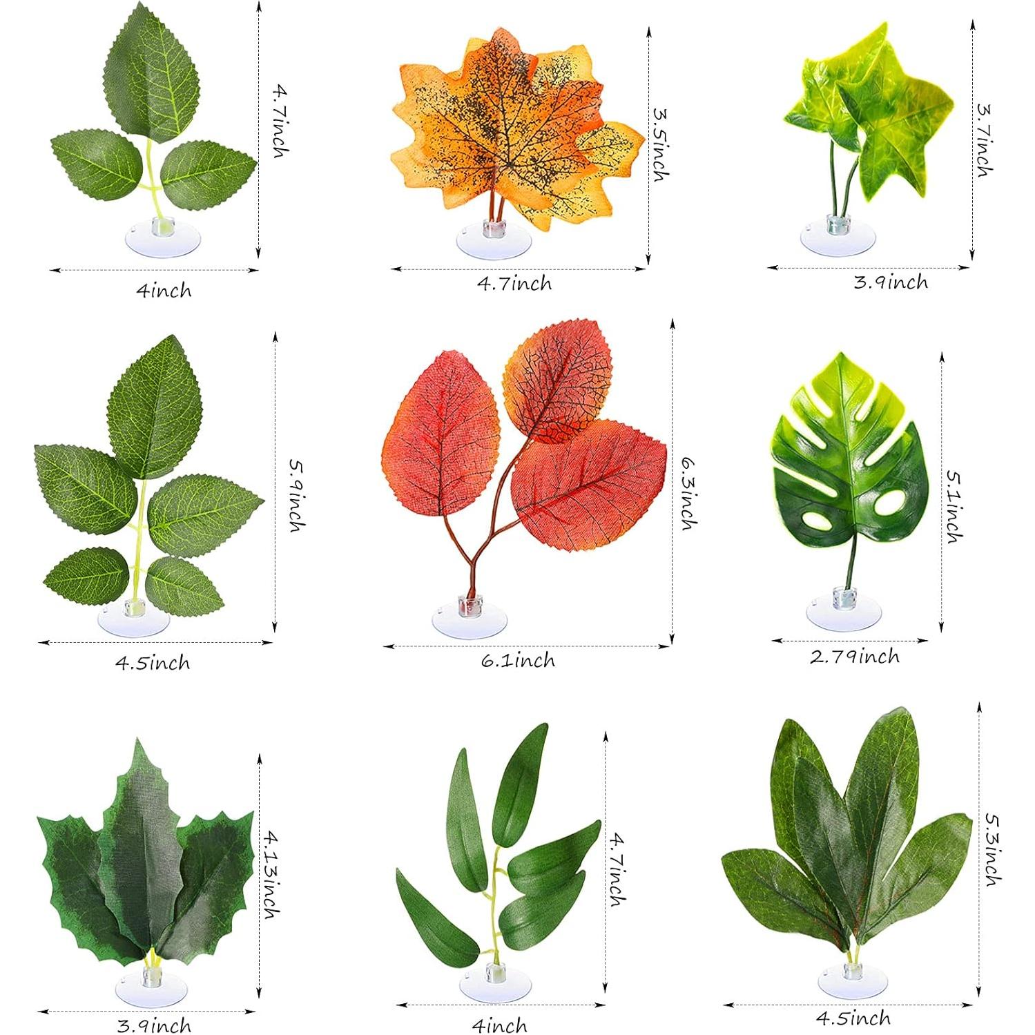 9 Piezas Hamaca de Hoja para Betta Patelai - Decoración Acuática