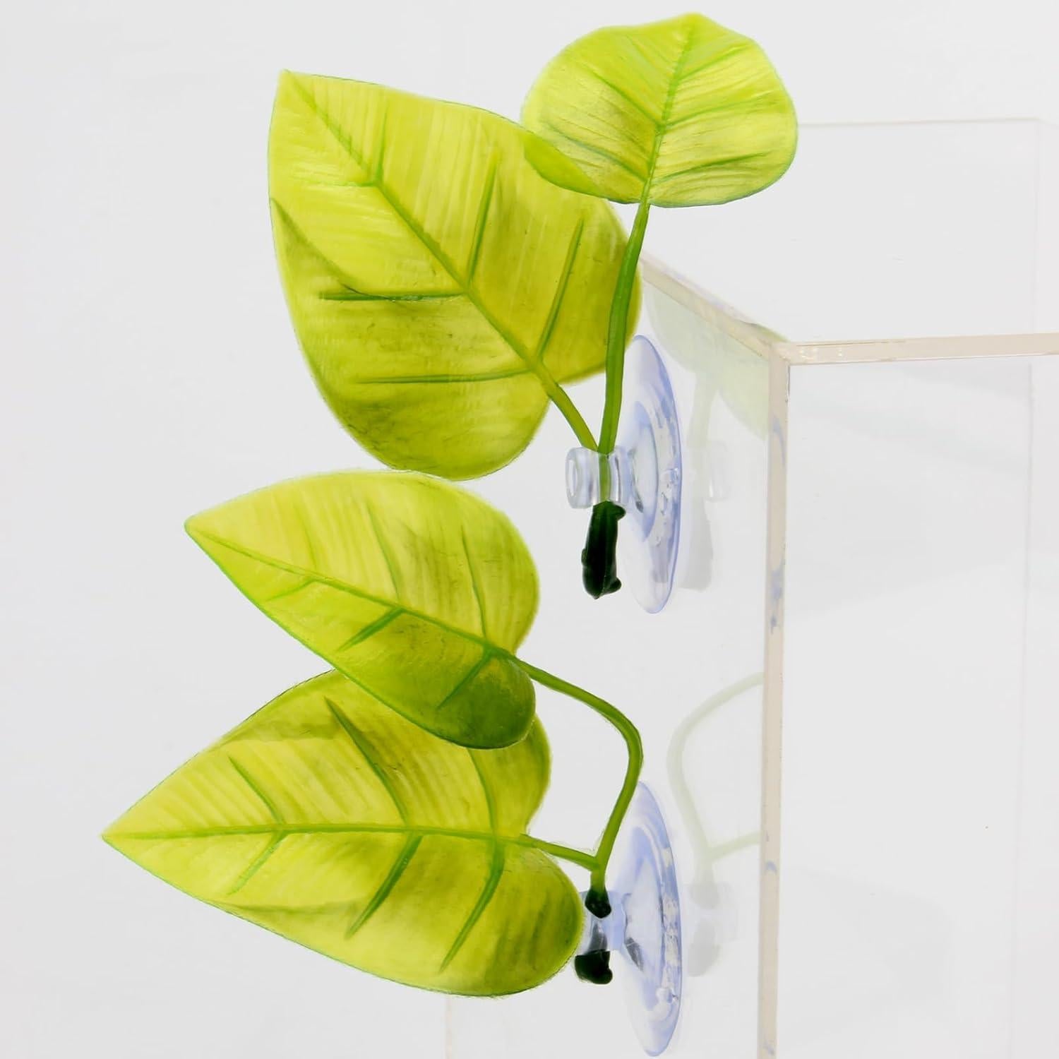 Decoraciones para Acuario KCGANI - 2 Plantas de Hoja Verde