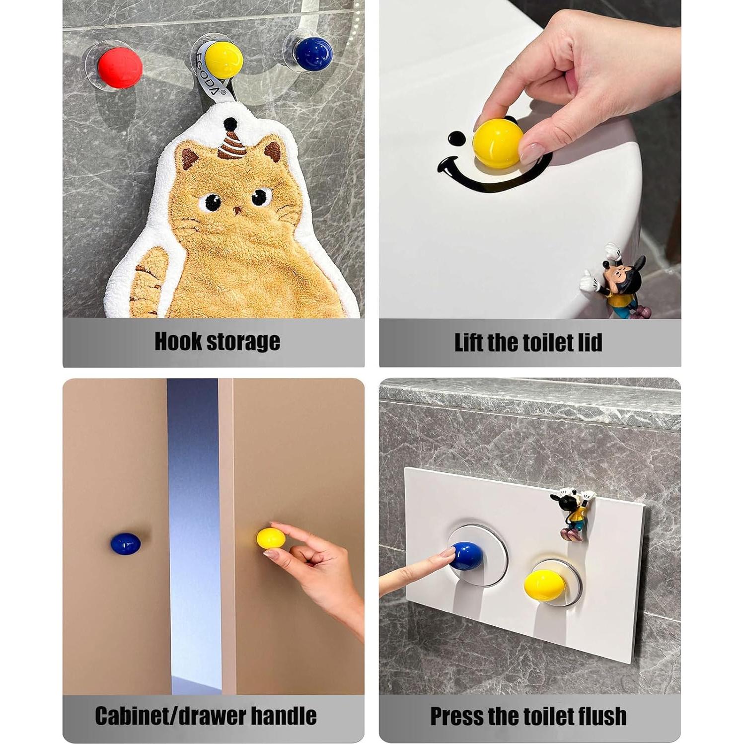 Levantador de Tapa de Inodoro 404Plus 3 Pcs Colores Vivos