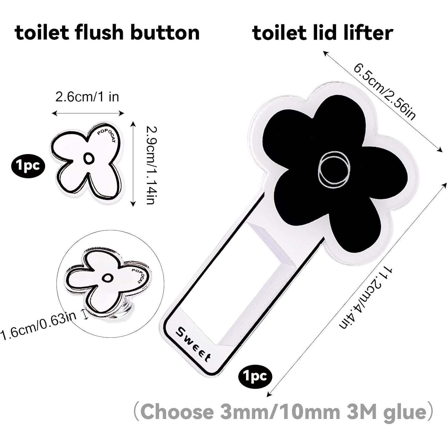 Juego Botón Descarga Inodoro y Levantador Tapa Lasuroa Negro