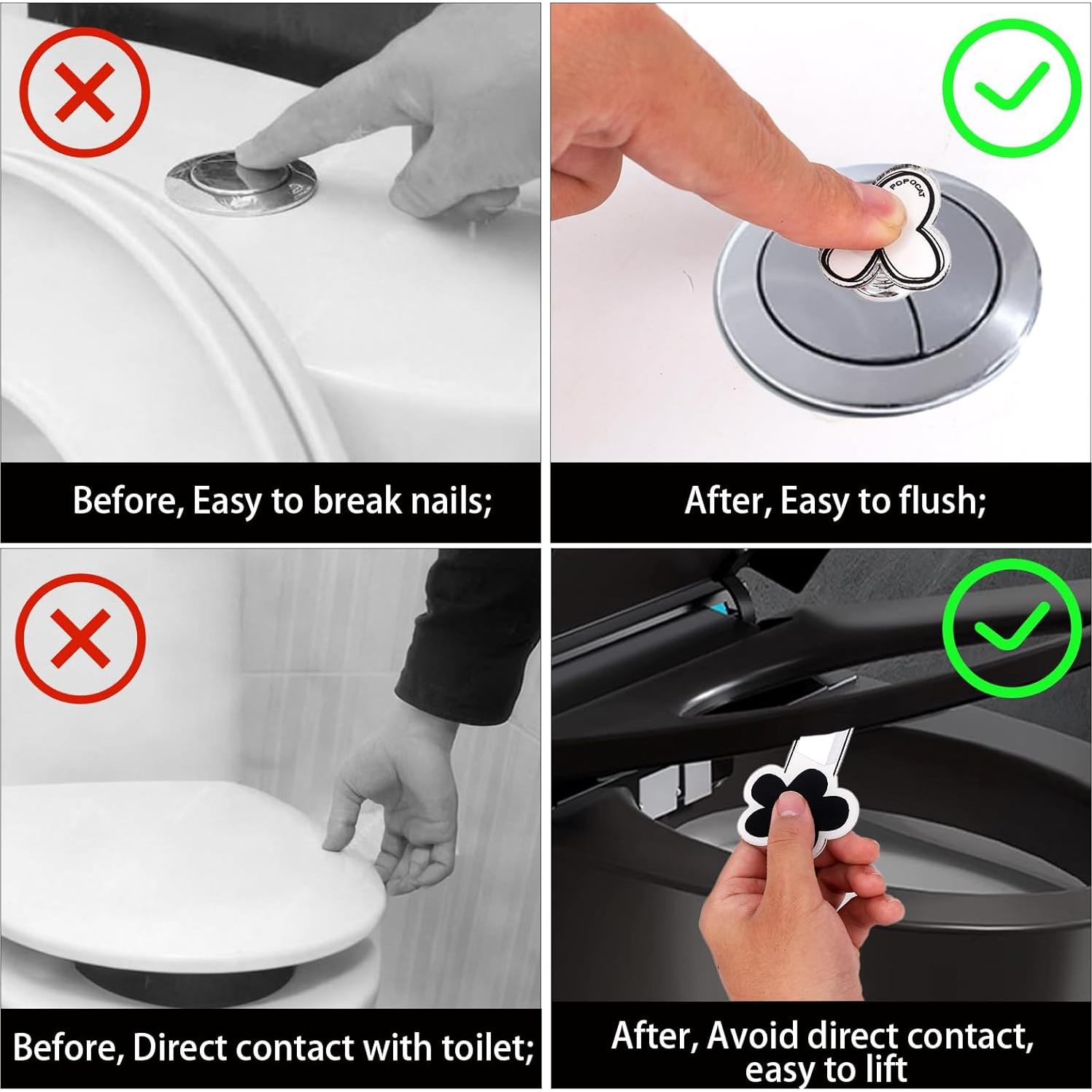 Juego Botón Descarga Inodoro y Levantador Tapa Lasuroa Negro