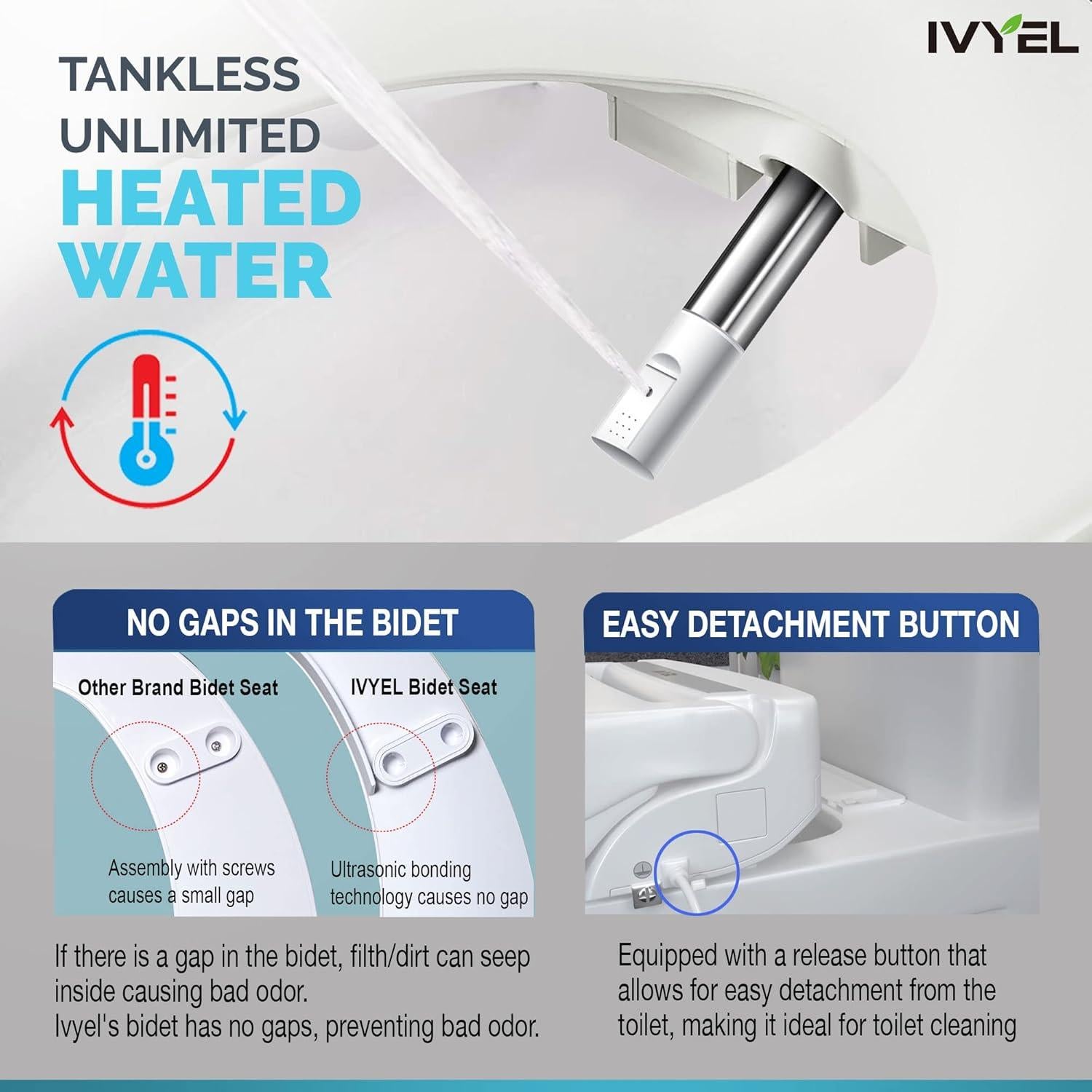 Bidet Eléctrico Ivyel AP-7 REM Alargado con Control Remoto