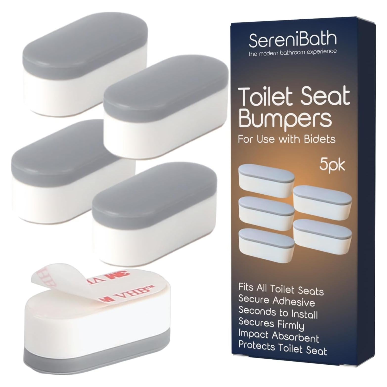 Bumpers para Asiento de Inodoro SereniBath - Paquete de 5