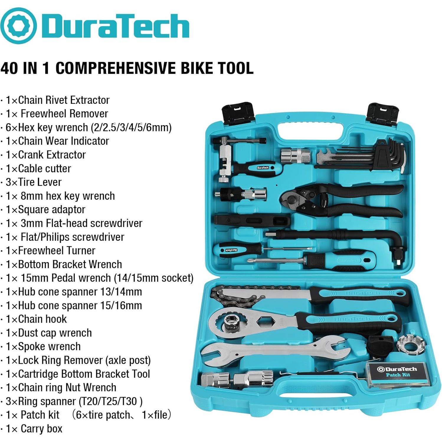 Kit de Herramientas para Bicicletas DURATECH 40 Piezas