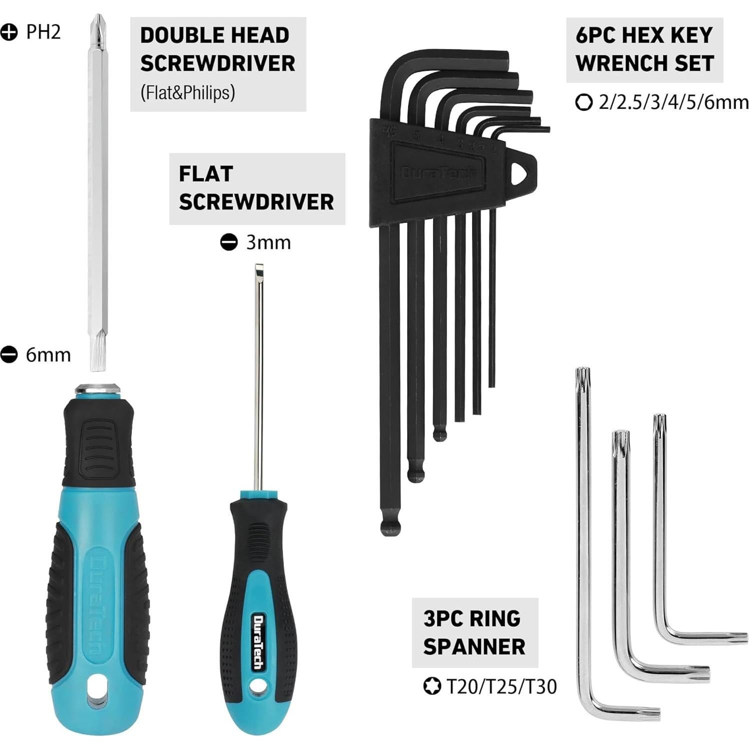 Kit de Herramientas para Bicicletas DURATECH 40 Piezas