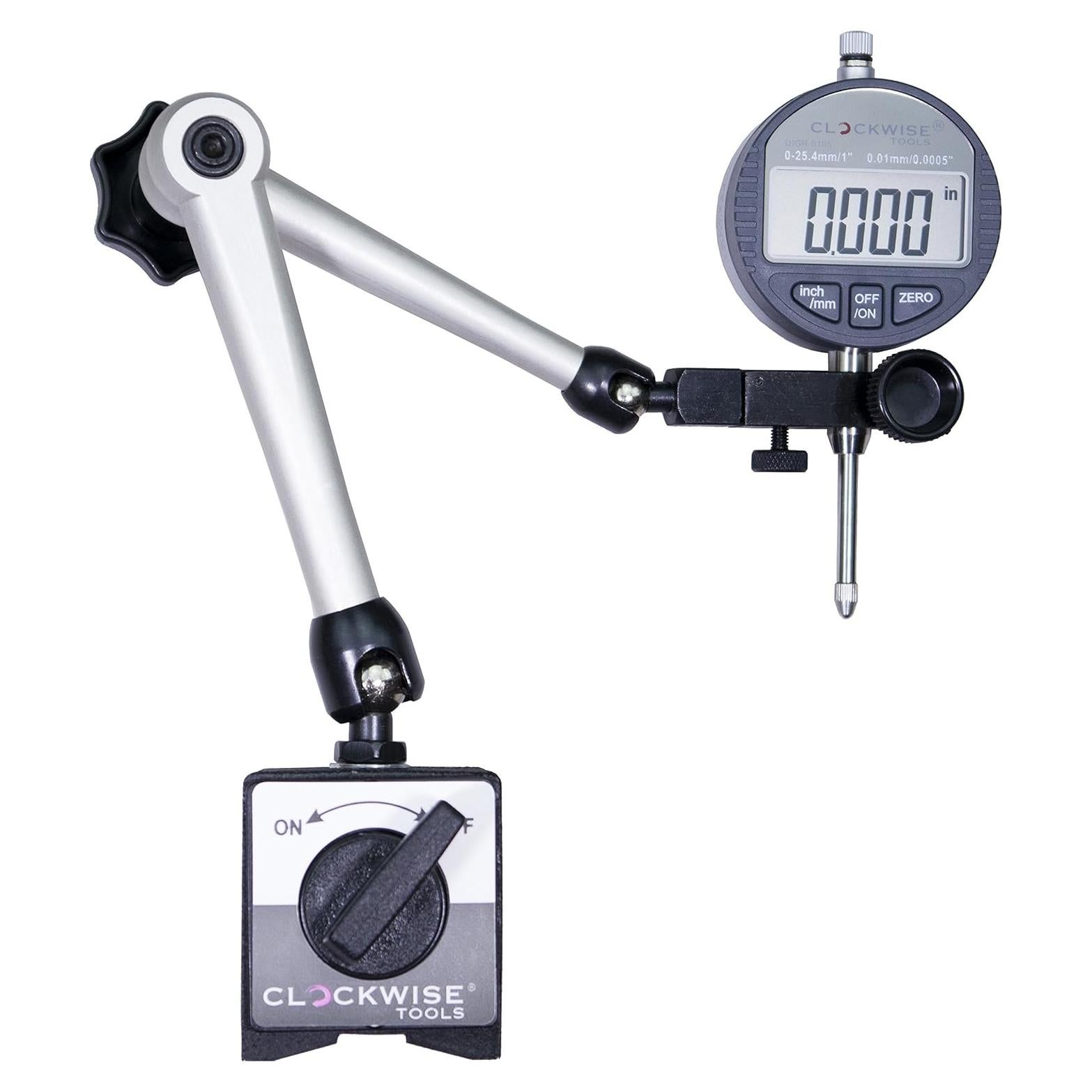 Indicador Digital Clockwise DIBR-0105 0-25.4mm Base Magnética