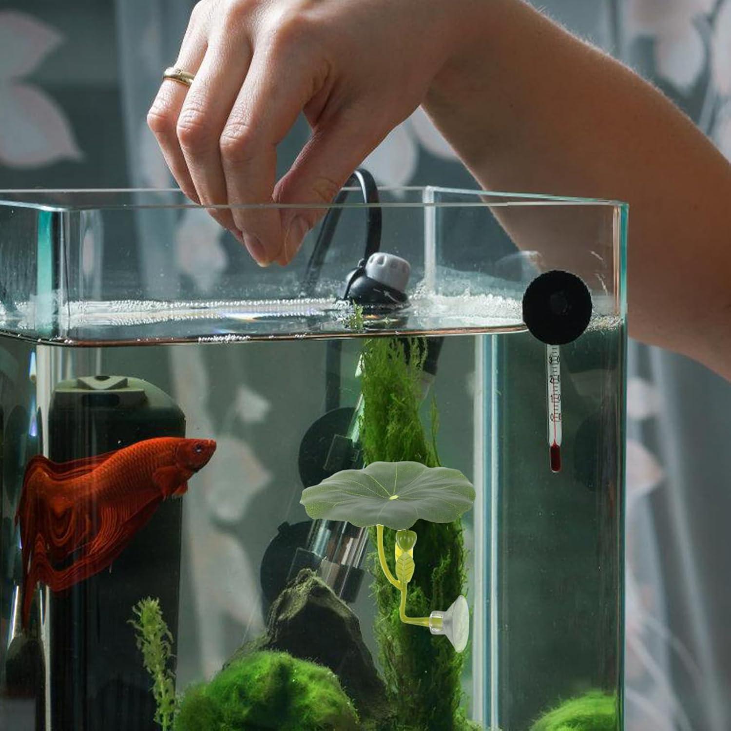 Hamaca de Hoja Artificial INOOMP para Peces Betta - Verde