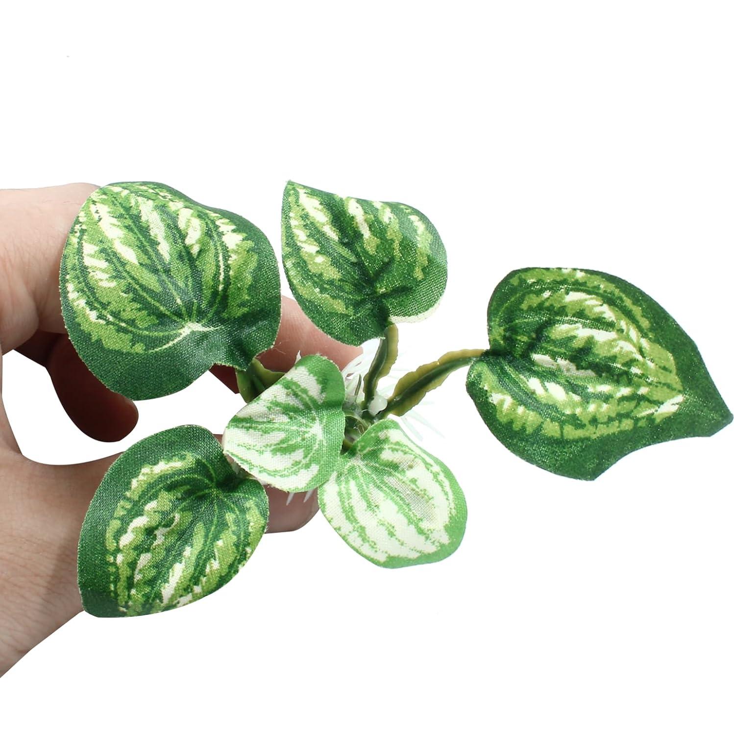 Plantas Artificiales para Acuario Auvotuis 5cm Verde - 4 Pcs