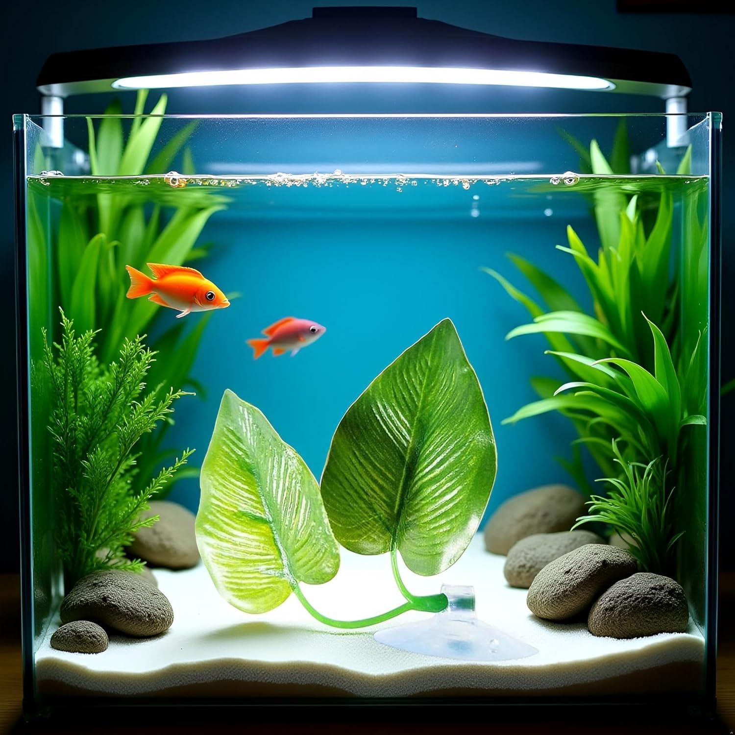 Hamaca para Peces Betta Rosojodg Hoja Plástica Verde 10.16 cm
