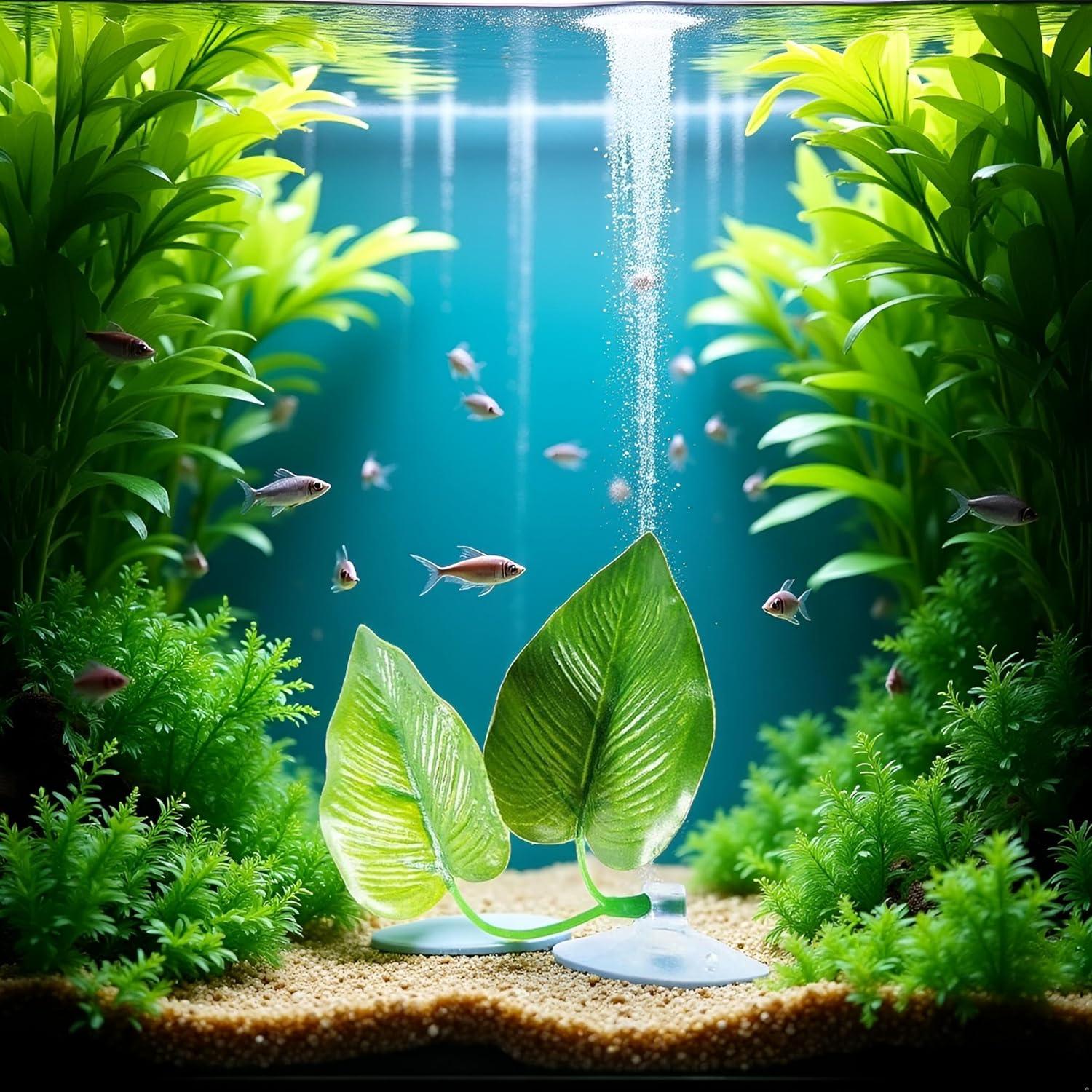 Hamaca para Peces Betta Rosojodg Hoja Plástica Verde 10.16 cm