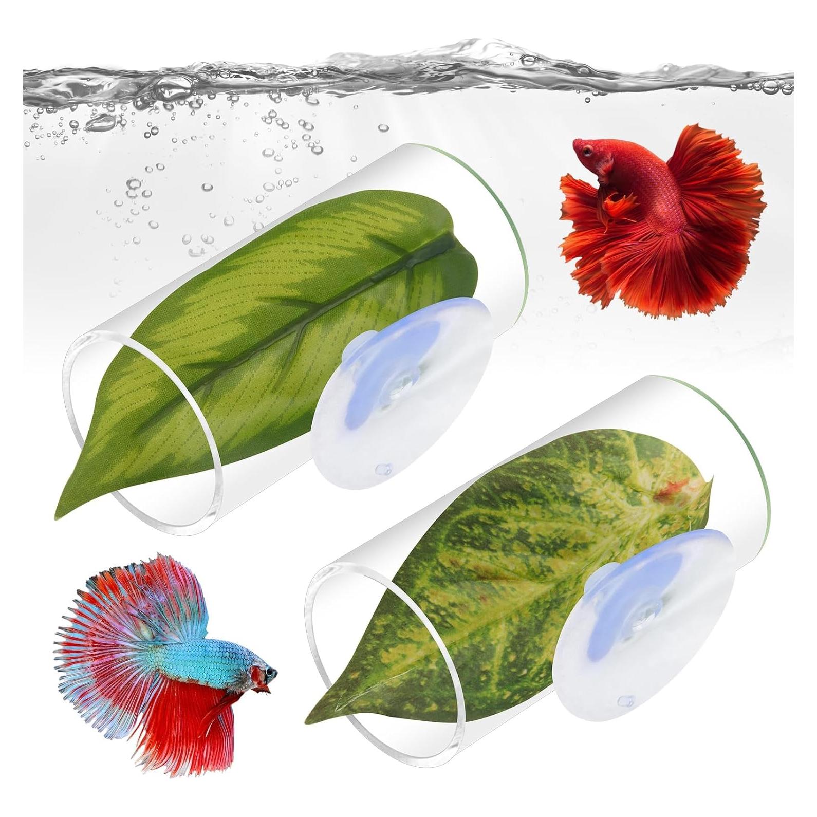 2 Túneles de Acrílico Transparente Asofelk para Peces Betta