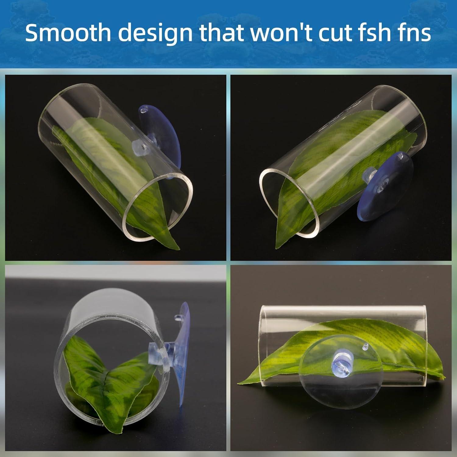 2 Túneles de Acrílico Transparente Asofelk para Peces Betta