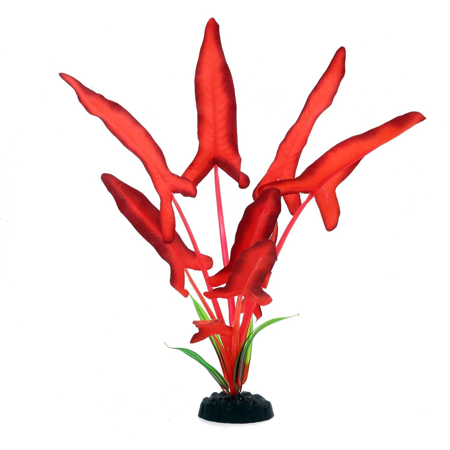 Paquete de 2 Plantas de Acuario de Seda DVHEY 30.48 cm Rojo