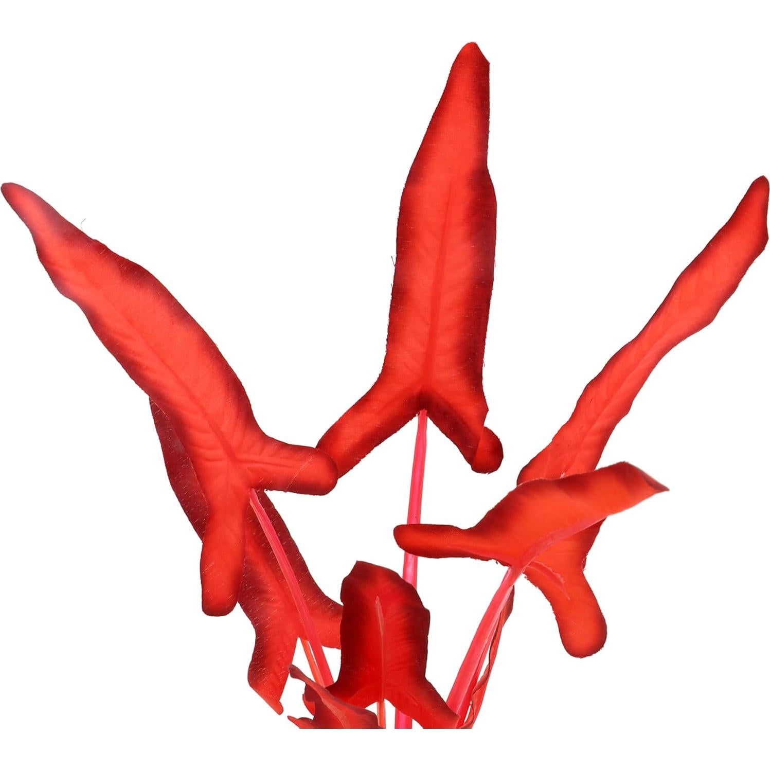 Paquete de 2 Plantas de Acuario de Seda DVHEY 30.48 cm Rojo