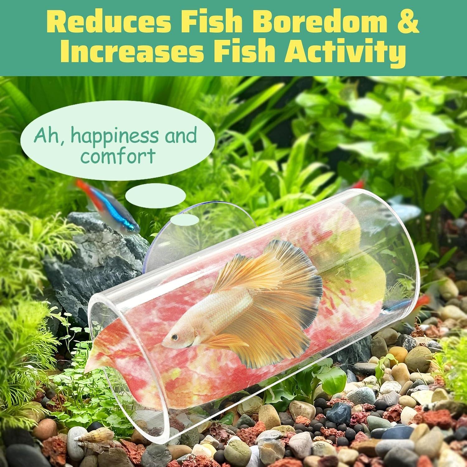 Túnel Acrílico para Peces Betta Hamiledyi 2 Unidades 8x4 cm