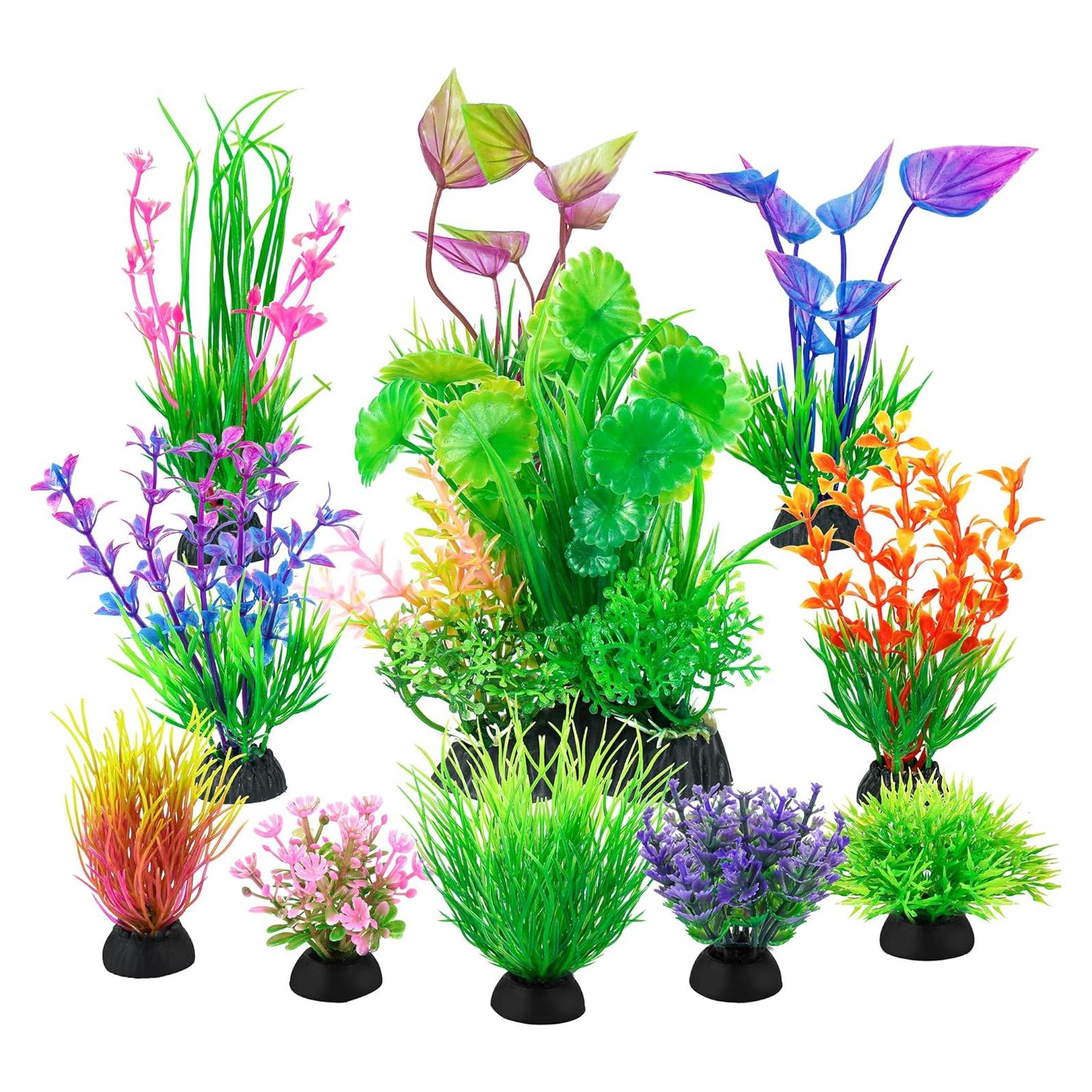 Decoraciones para Acuarios Ameliade - 11 Plantas Artificiales