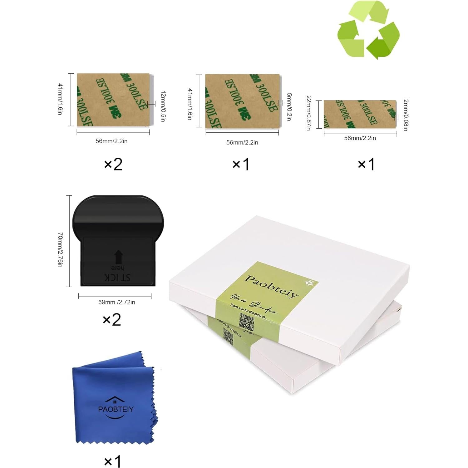 Elevador de Asiento de Inodoro Paobteiy Blanco/Negro 4 Piezas