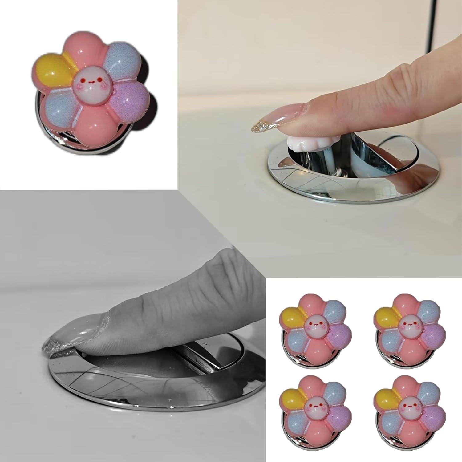 Asistente de Botón de Inodoro Dark Zeya 4Pack Protección Uñas