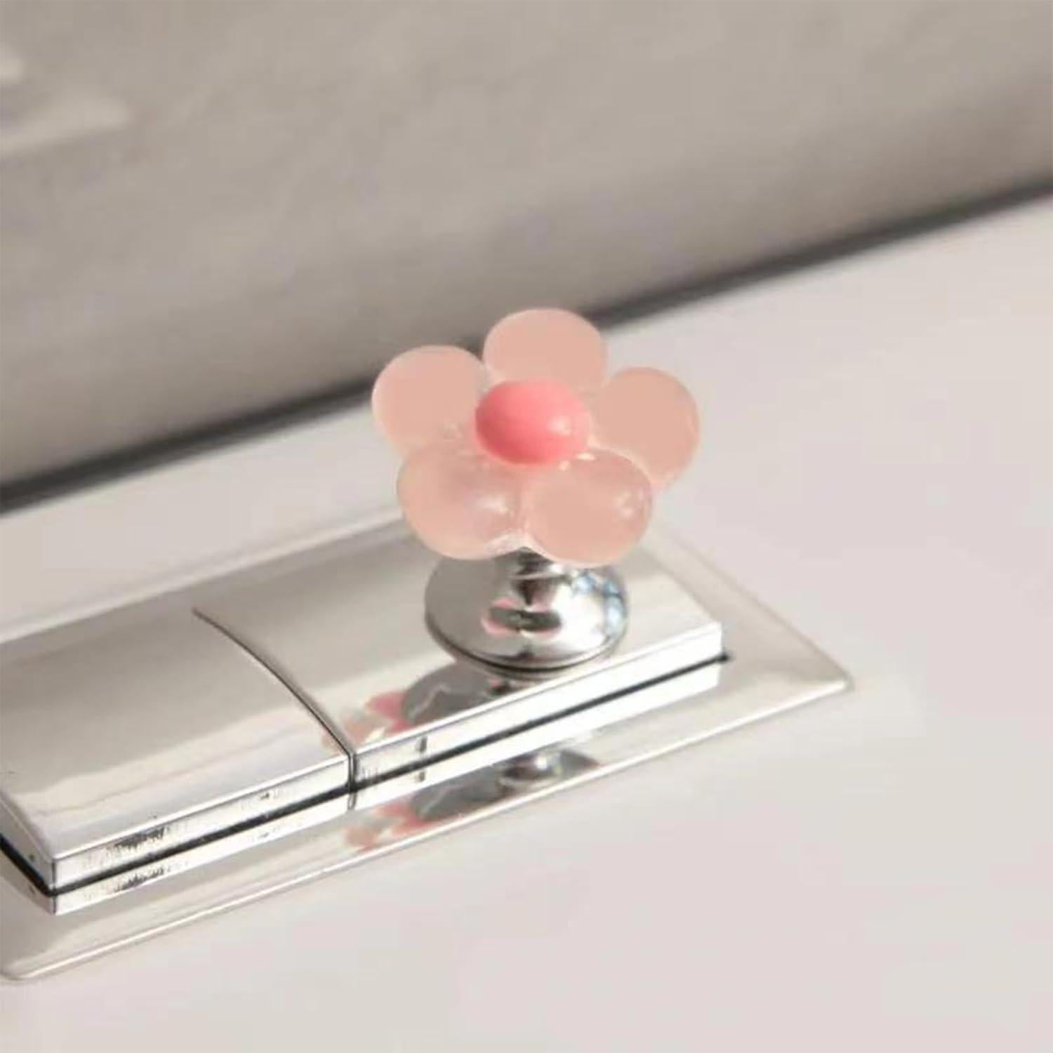 5 Botones de Inodoro Flor Multicolor CRZQXOUR 3.81x4.83cm