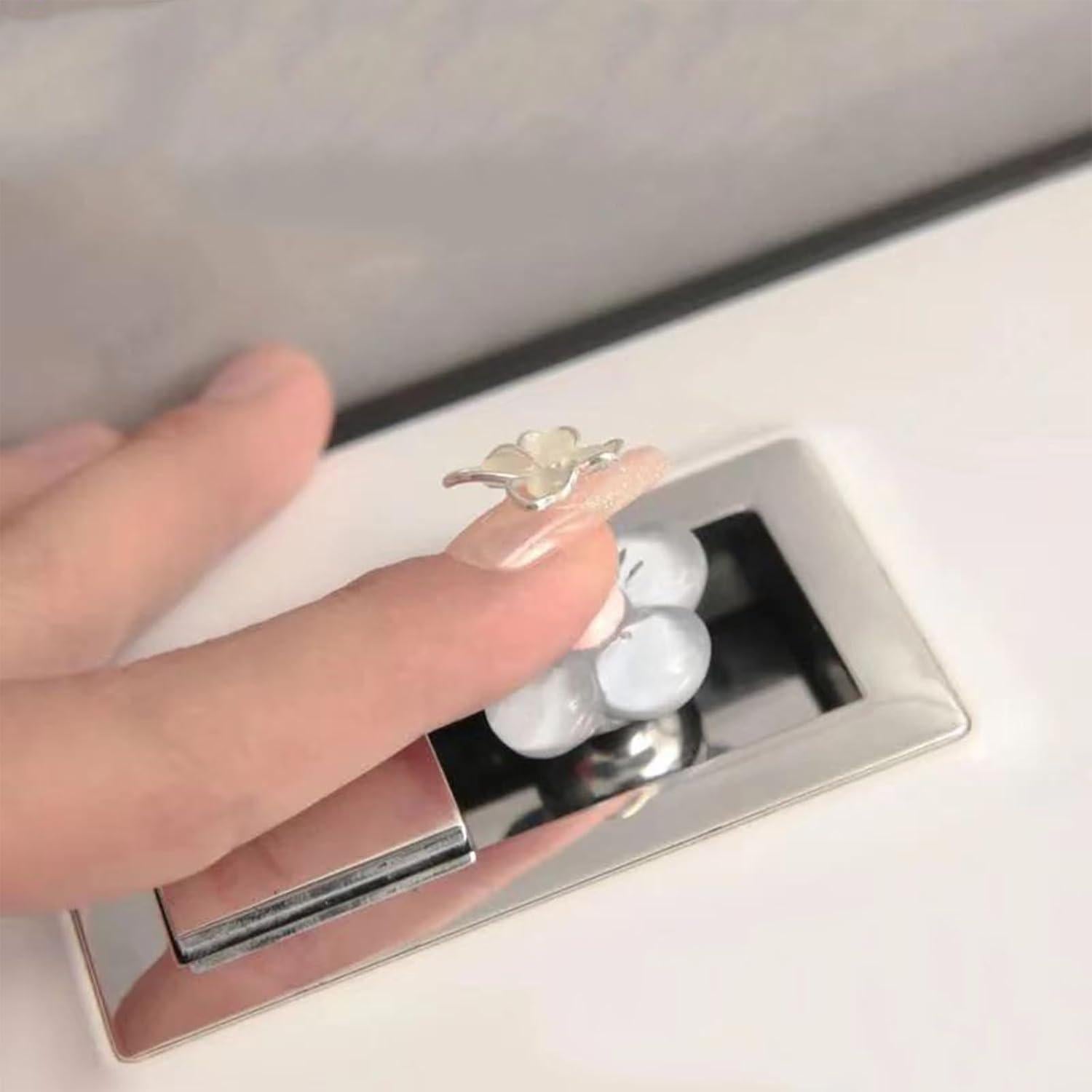 5 Botones de Inodoro Flor Multicolor CRZQXOUR 3.81x4.83cm