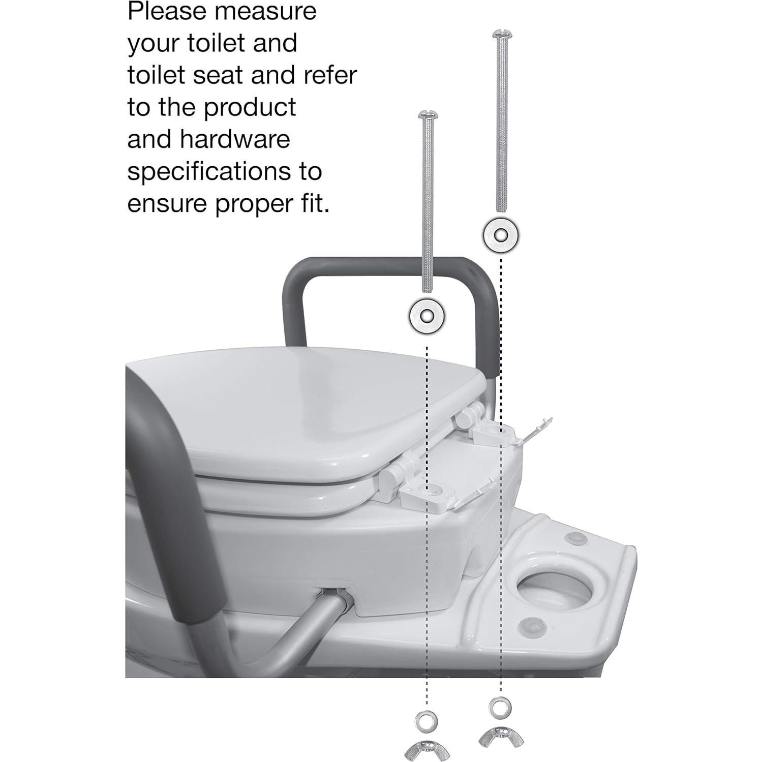 Asiento Elevado para Inodoro Essential Medical Alargado 8.9cm