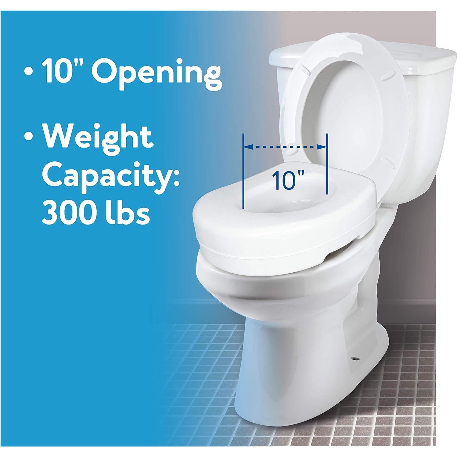 Elevador de Asiento de Inodoro Carex 14 cm Antideslizante 136 kg