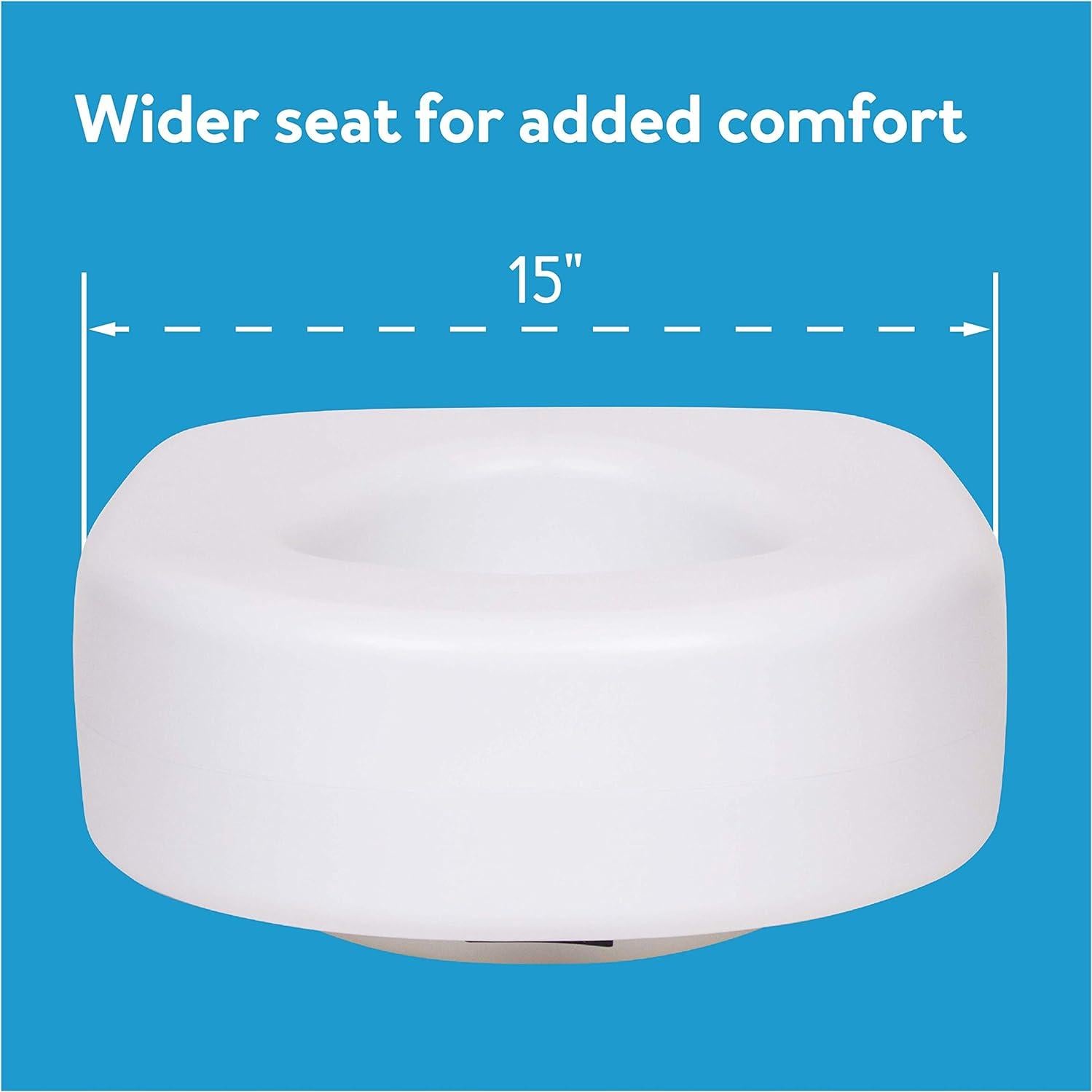 Elevador de Asiento de Inodoro Carex 14 cm Antideslizante 136 kg
