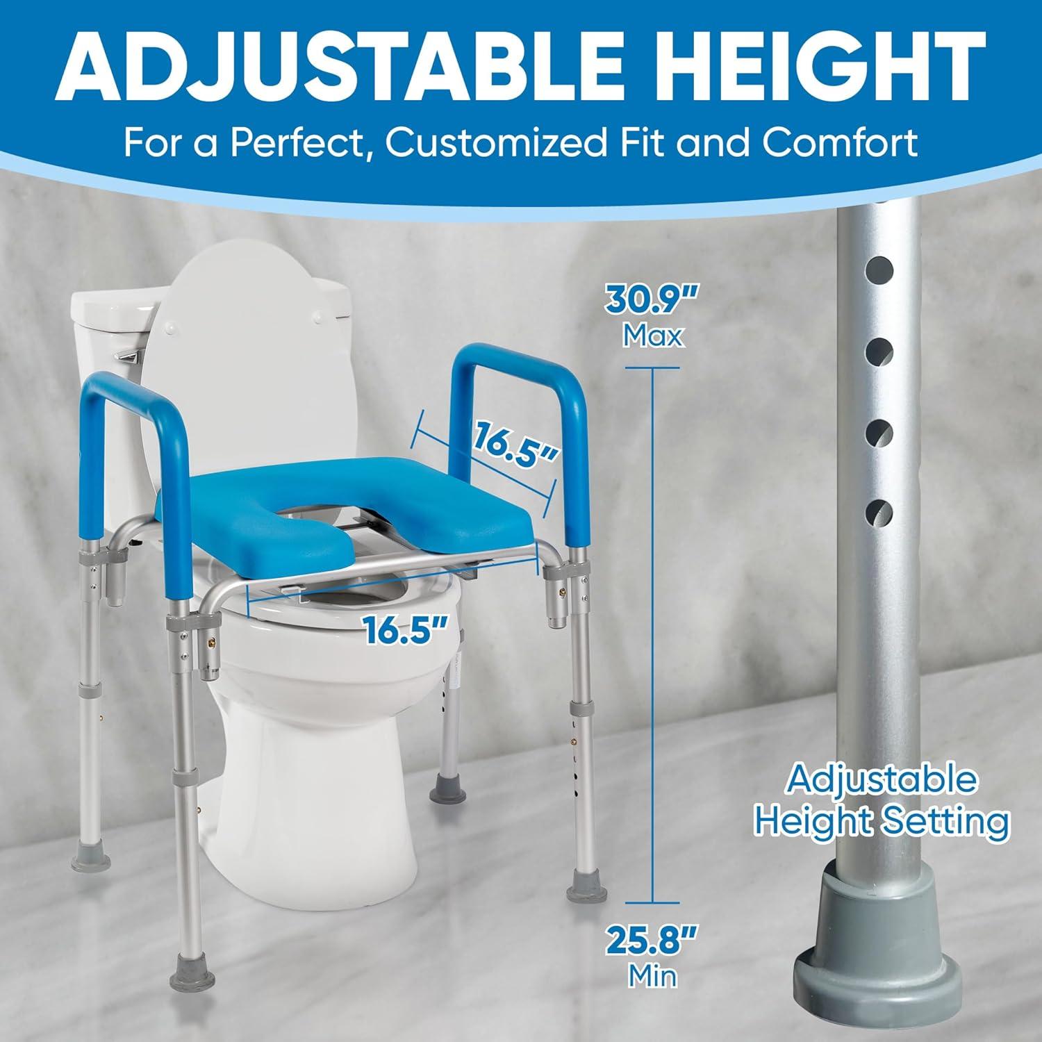 Asiento Elevado Acolchado Platinum Health Ajustable 150 kg