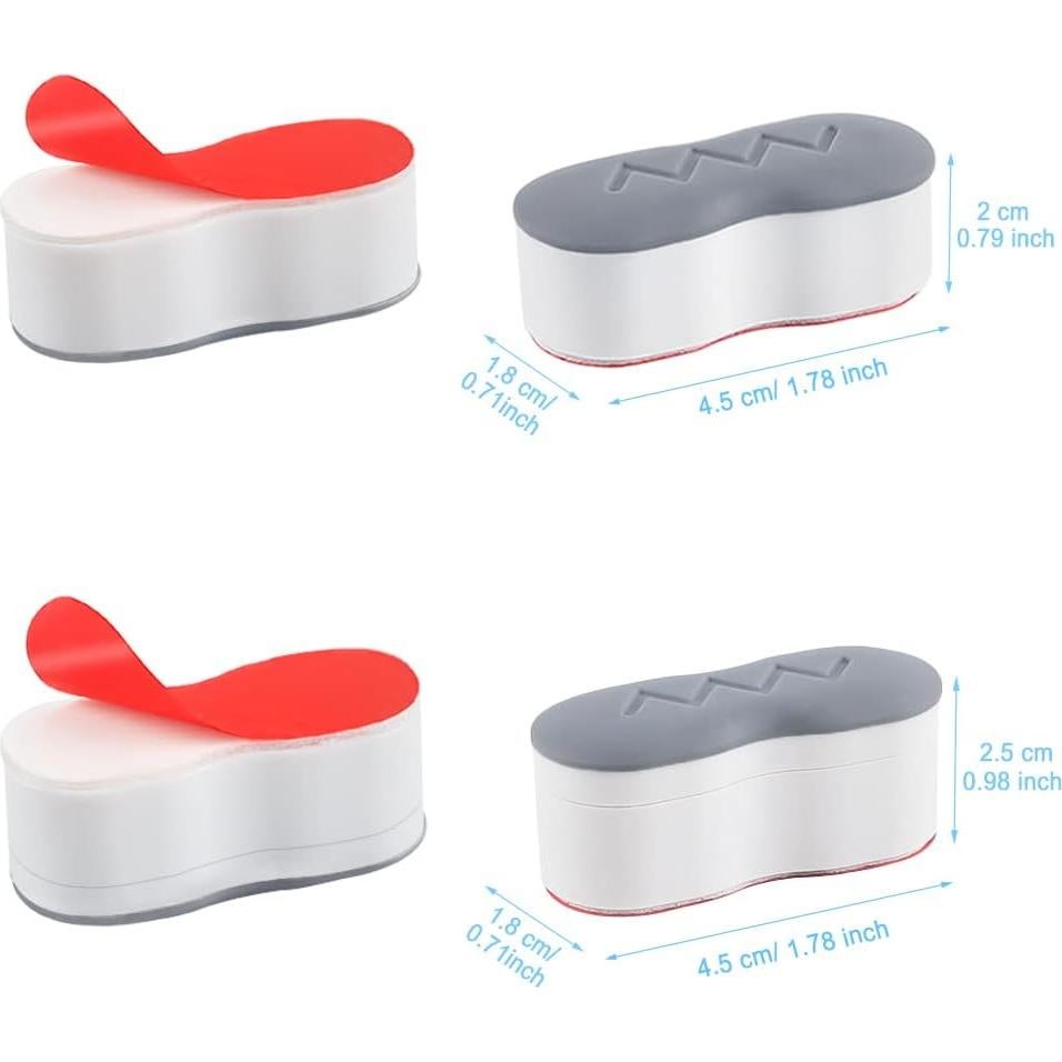 Bumpers para Asiento de Inodoro Xfenvs - Gris, 7 Piezas Ajustables