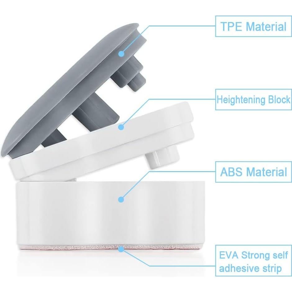 Bumpers para Asiento de Inodoro Xfenvs - Gris, 7 Piezas Ajustables