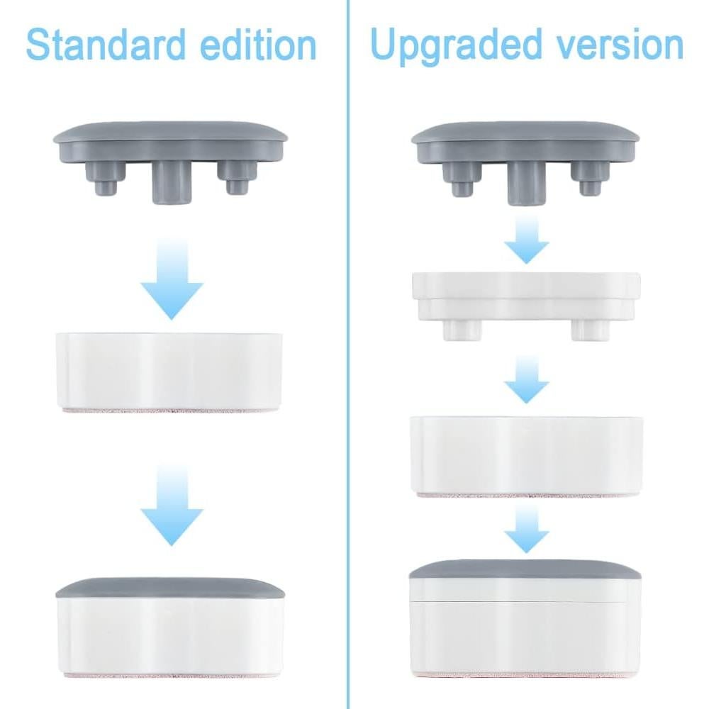 Bumpers para Asiento de Inodoro Xfenvs - Gris, 7 Piezas Ajustables