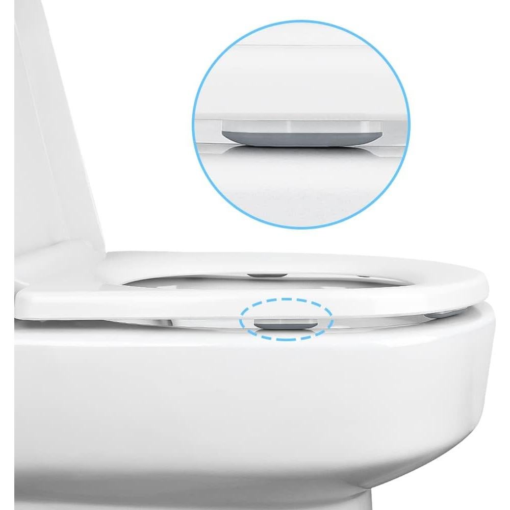 Bumpers para Asiento de Inodoro Xfenvs - Gris, 7 Piezas Ajustables