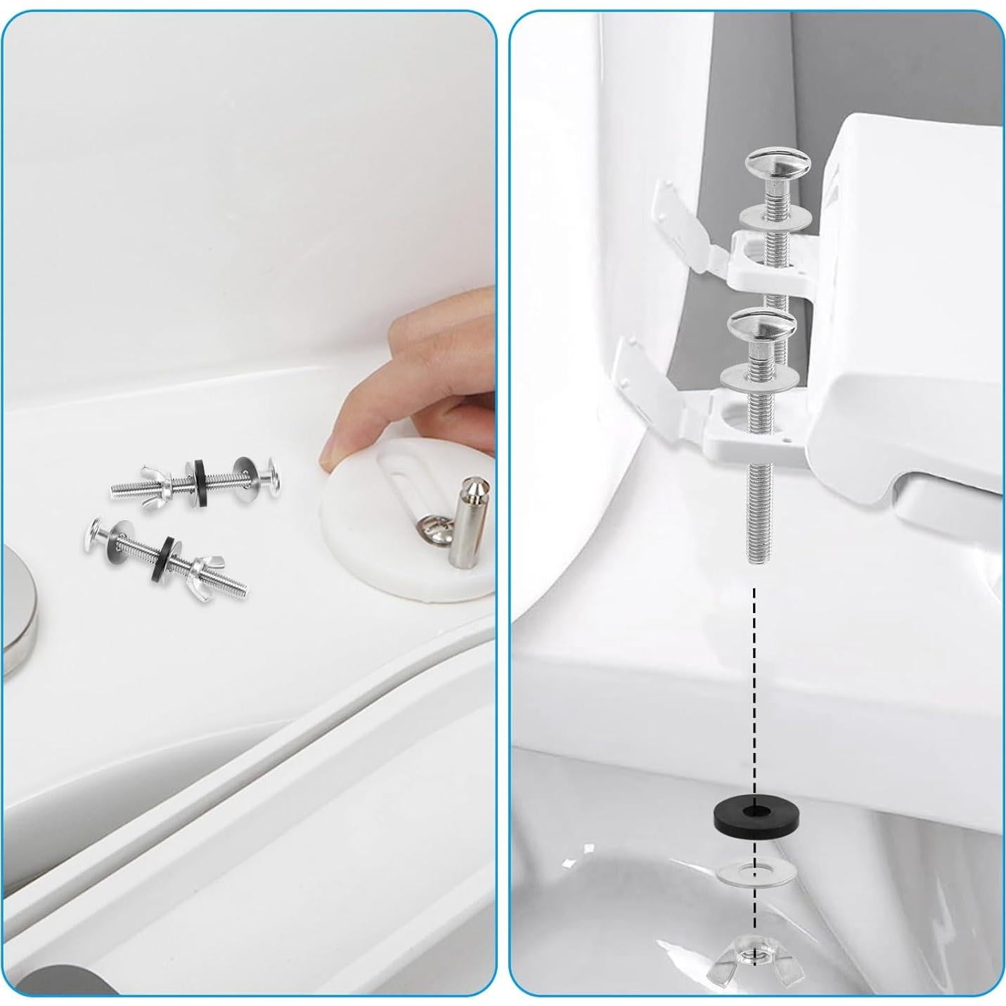 Kit de Tornillos para Asiento de Inodoro Horing 2PCS Acero Inoxidable 8cm