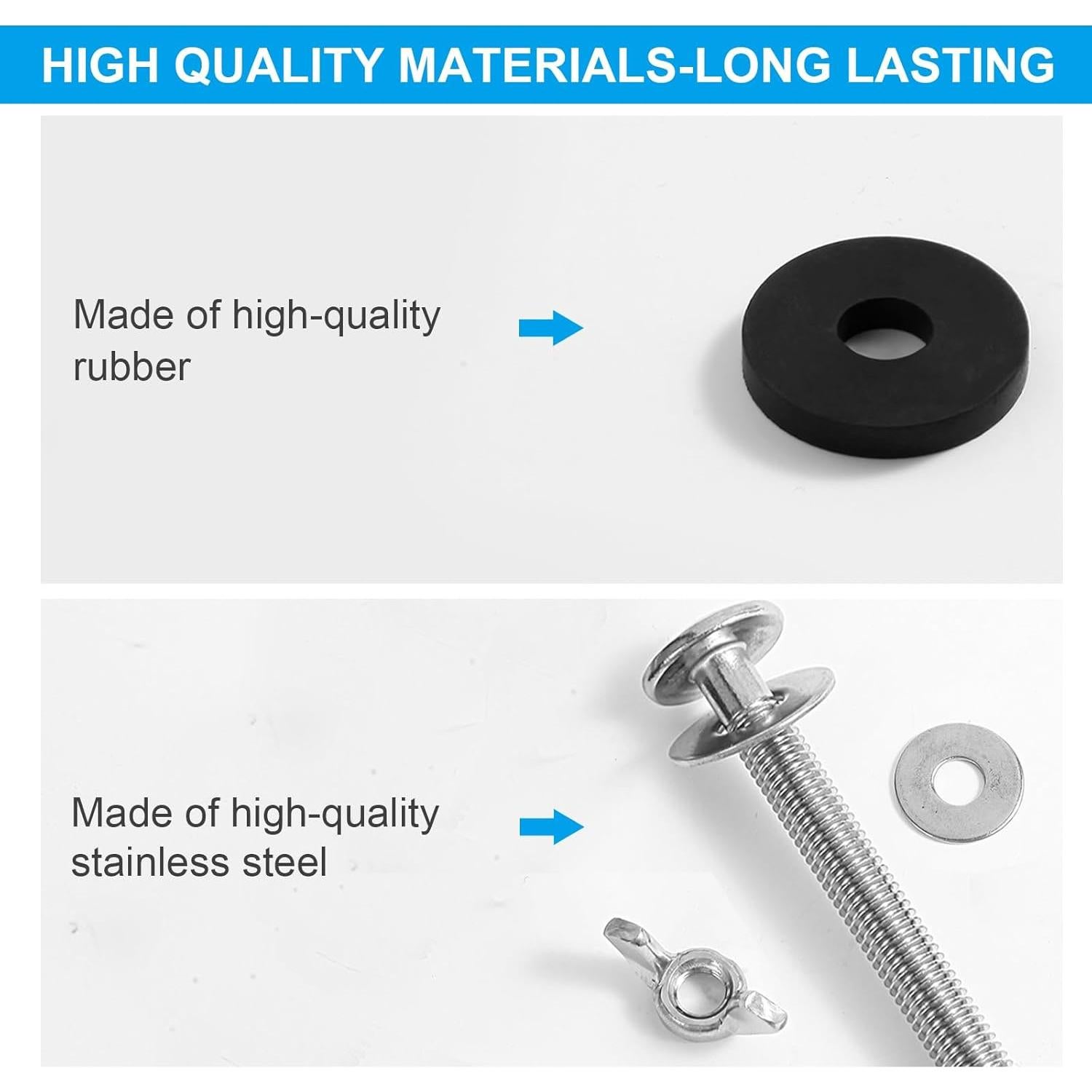 Kit de Tornillos para Asiento de Inodoro Horing 2PCS Acero Inoxidable 8cm